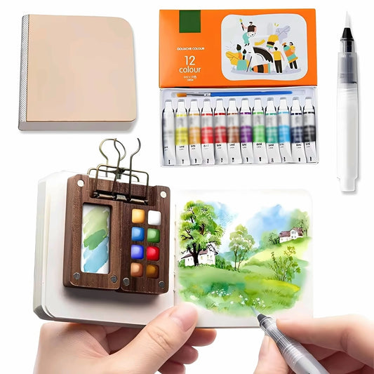 Kit Aquarelle Bois de Noyer — Pause Créative